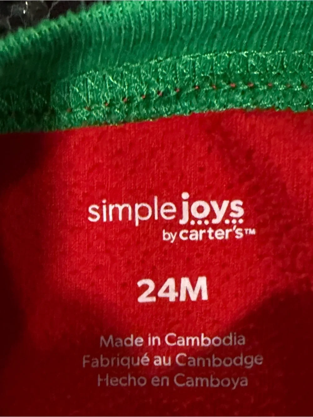 Unisex Simple Joys Carter’s 24 Months Red Santa Footed Christmas Pajamas